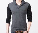 Custom New Style Cotton Men Grey Print Polo T Shirt