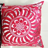Metallic/Flock Printed Decorative Pillow Metallic Print Cushion (XPL-62)