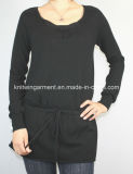 Ladies Knitted Long Sleeve Pullover Sweater for Casual (12AW-190)