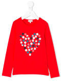 Factory Girl's Heart-Shaped Printed Sweatershirt