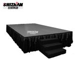 Aluminum Frame Stage with Plywood Platform, Black Skirt, Outdoor Concert Stage for Sale