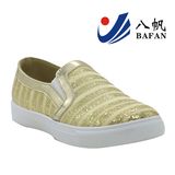 2016 Shining Glitter Stripe Print Women Slip on Shoes Bf1610113