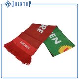 Custom Logo Promotion Woven Soccer Fans Scarf Print Football Scarf