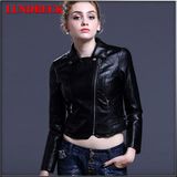 Best Sell Black PU Jacket for Women Leisure Clothing
