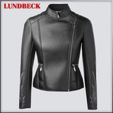Fashion Black PU Jacket for Women Winter Wear