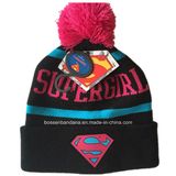 Factory OEM Produce Customized Design Cartoon Knitted Acrylic Jacquard Sports Beanie Hat