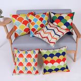 Digital Print Decorative Cushion/Pillow with Geometric Pattern (MX-79)