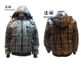 Men Fashion Coating PVC Padding Winter Hoody Jacket (SY-1501)