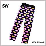 Colorful Patterned High Quality Fleece Lined Legging for Kid (SNKC007)