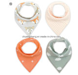Promotional Double Layers 4PCS Packing Baby Cotton Bibs with Button