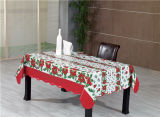 Viyle Christmas Printed Tablecloth PVC Fabric Material with Nonwoven Backing