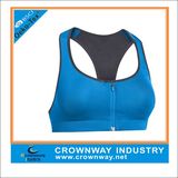 Custom Yoga Wear Women Sports Bra with Front Zip Closure