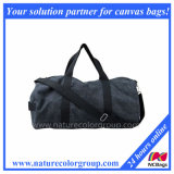 Causal Canvas Black Duffel Bag for Travel & Sports