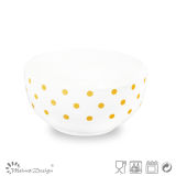 Yellow Dots Design Ceramic Cheap Bowl