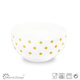 Yellow Dots Design Ceramic Cheap Bowl