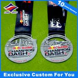 3D Antique Silver Zinc Alloy Triathlon Medal Champion Awards