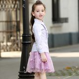China Factory Price Girls Lace White Cotton Shirt