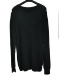 Wool Acrylic Men Round Neck Pure Color Pullover Knitted Sweater