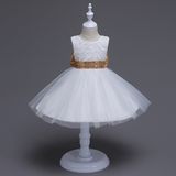 Sequin Lace Backless Girl Dresses for Kids Wedding Party Formal Dress Summer