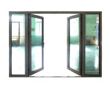 Aluminum Frame Double French Door with Double Glass