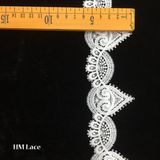 6cm Princess White Trim Lace with Heart and Dome Spot Shape Trimming Hmw6219