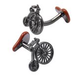 VAGULA New Style Gun Black Plated Bike Cufflinks