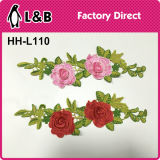 Fashion 3D Embroidered Lace Rose Flower Patch for Garment