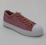 New Fashion Imitation Silk Upper Canvas Shoes Rubber Women Footwear