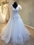 Ivory Lace Prom Wedding Dress Bridal Gown
