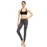 New Design Mixture of Black and White Lines Women Sports Wear Yoga Pants
