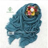 Large Size Shawl Herringbone Plain Cotton Lady Fashion Scarf