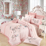 8PC. 100% Cotton Luxury Home Embroidered Duvet Cover Bedding Set