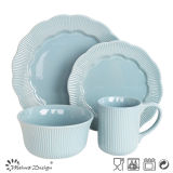16PCS Blue Stripe Ceramic Dinner Set Classical Manufacture