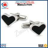 2018 New Design Hard Enamel Metal Heart Shape Cufflinks