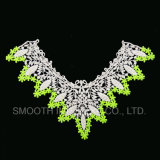 Fashion Garment Embroidered Lace Collar with Mesh Design Three-Colour Fabric
