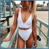 Girls Swimwear Hollow Backless Beach Bikini One Piece Swimsuit