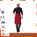 100% Cotton Unisex Restaurant Waiter Red Waist Apron with Pocket