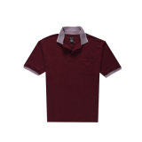 Men's Plain Golf Jacquard Collar Polo Shirt