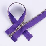Silver Teeth Metal Zipper Open End