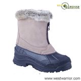 Wool Collar Military Stiched Snow Boots (WSB015)