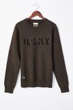 Men Sweater with Round Neck and Printed Infront