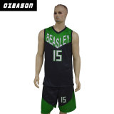Wholesale Custom Black and Green Men's Team Basketball Jerseys (BK004)