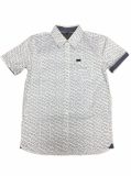 Printed Chambray Boy's Shirt - Short Sleeve