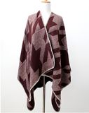 Womens Soft Cashmere Feel Alike Swallow Gird Printing Stole Poncho Shawl (SP287)