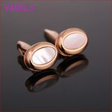 Oval Shell Rose Gold Plating High-Grade Cufflinks L52306