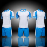 White and Blue Color Combination Football Basketball Badminton Team Suit
