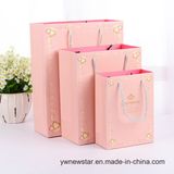 Pink Paper Gift Bag with Exquisite Angel Printing