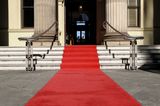 China Loop Pile Entrance Anti Slip Indoor Felt Ribbed Needle Punched Red Carpet