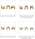 Brass U Top Stopper Zipper Garment Accessories