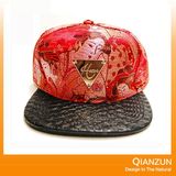 Printed Custom Snapback Cap with Embroidery